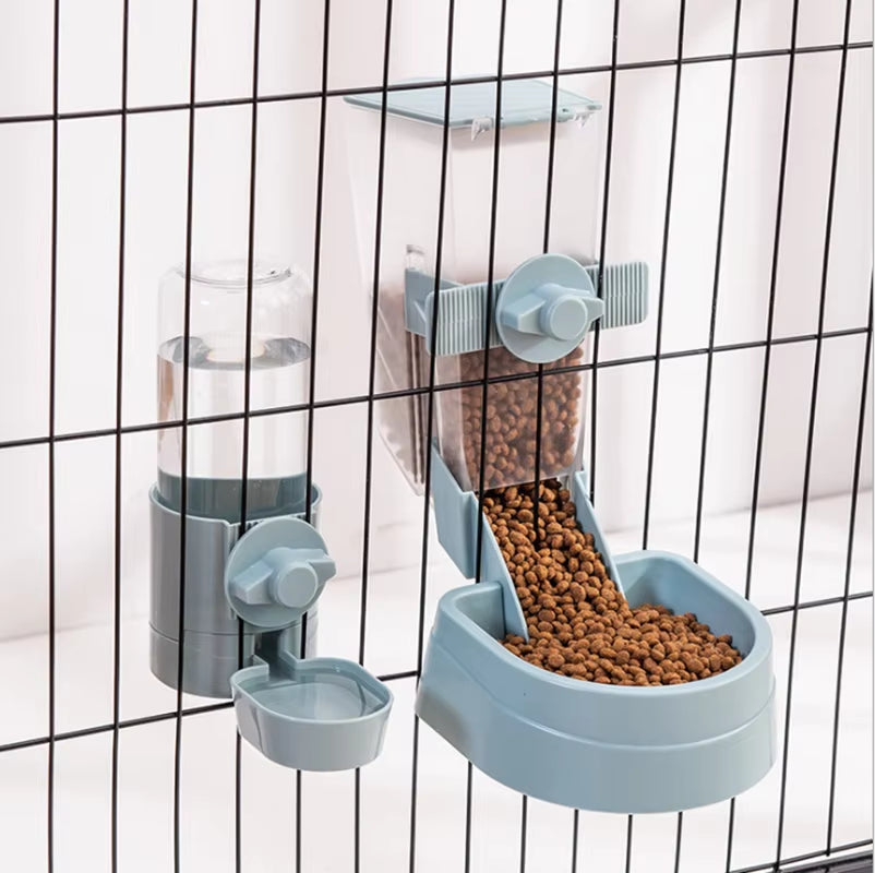 Pet Dog Cat Bowl Pet Cage Hanging Bowl Food Container Feeder Dispenser for Puppy Cats Dogs Pet Products