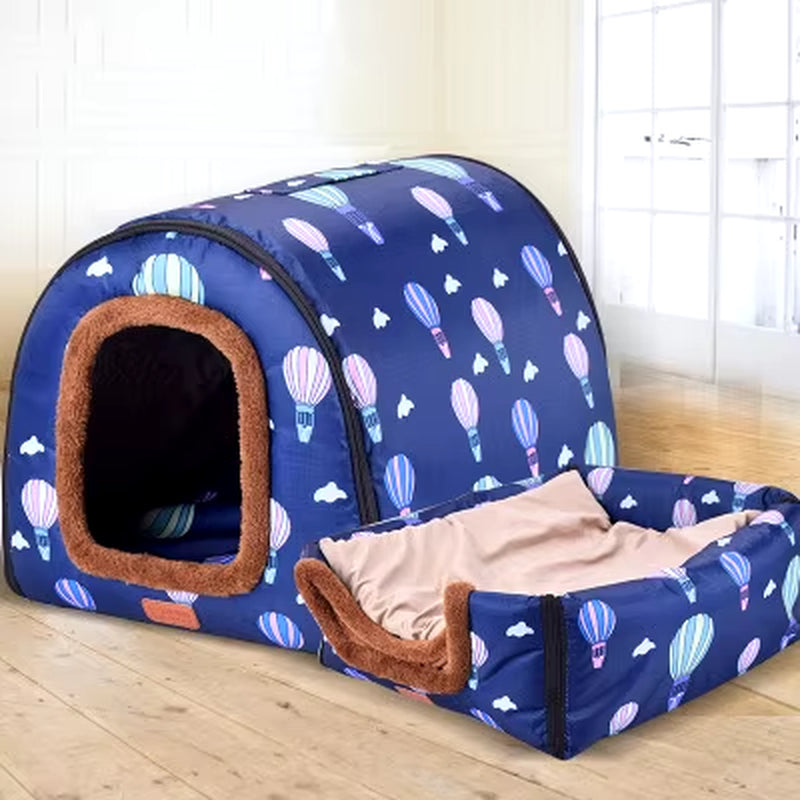 New Warm Dog House Comfortable Print Stars Kennel Mat for Pet Puppy Foldable Cat Sleeping Bed High Quality Pet Products