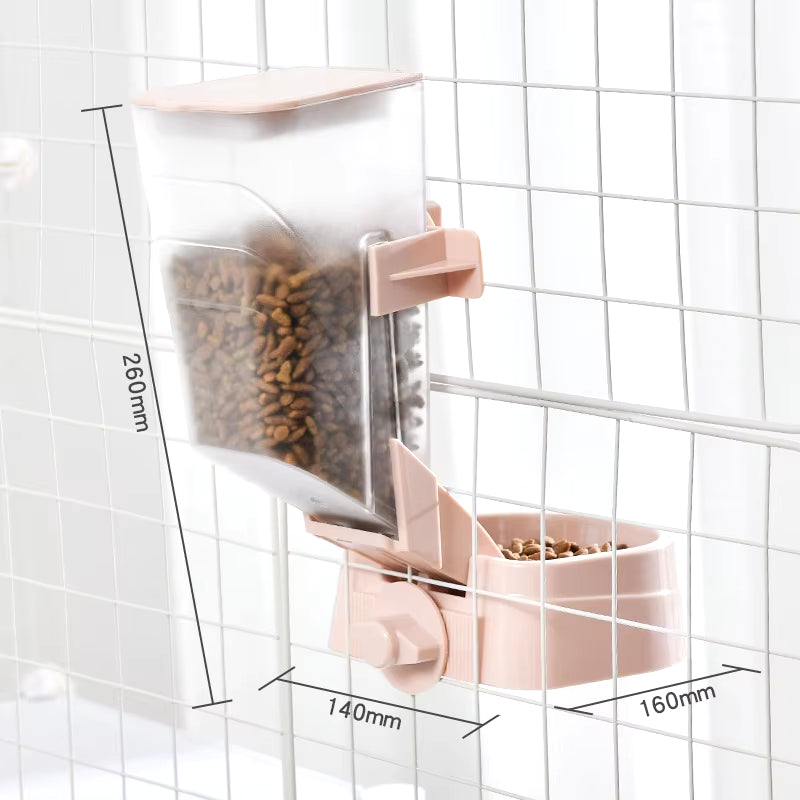 Pet Dog Cat Bowl Pet Cage Hanging Bowl Food Container Feeder Dispenser for Puppy Cats Dogs Pet Products