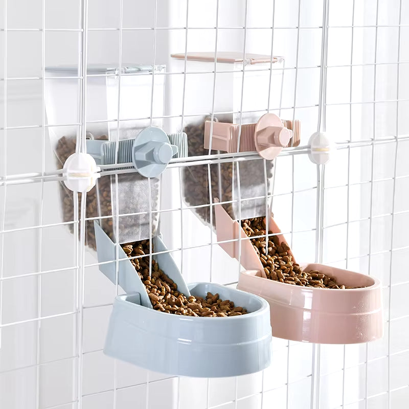 Pet Dog Cat Bowl Pet Cage Hanging Bowl Food Container Feeder Dispenser for Puppy Cats Dogs Pet Products