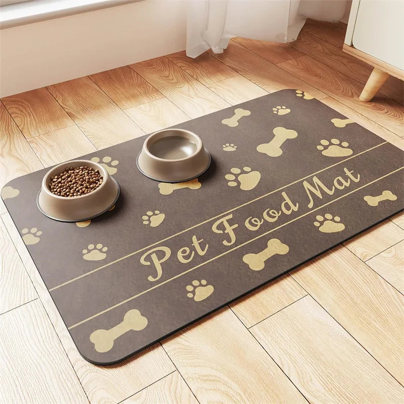 Pet Placemat Dog Food Bowl Mat Drinking Feeding Placemat for Dog Cat Quick Dry Mat Waterproof Pet Bowl Pad Feeder Mats