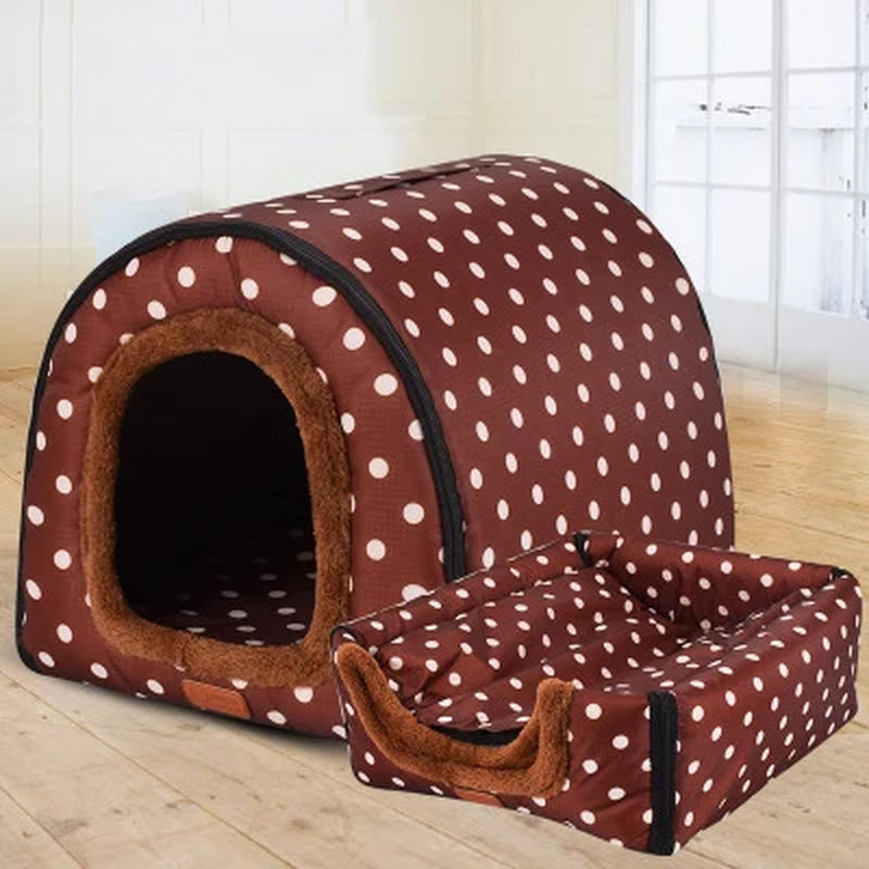 New Warm Dog House Comfortable Print Stars Kennel Mat for Pet Puppy Foldable Cat Sleeping Bed High Quality Pet Products