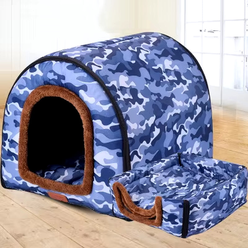 New Warm Dog House Comfortable Print Stars Kennel Mat for Pet Puppy Foldable Cat Sleeping Bed High Quality Pet Products